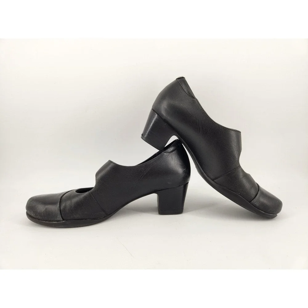 Clarks Artisan Rosalyn Wren Mary Jane Heels Womens‎ 7M Leather Block Heel